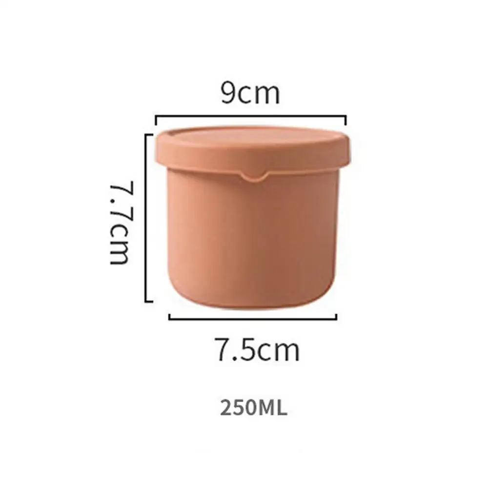 1ชิ้นกล่องซิลิโคนสำหรับอาหารกลางวันภาชนะเก็บอาหารพร้อมฝารอบสุญญากาศสำหรับไมโครเวฟเครื่องล้างจานตู้เย็นกันรั่ว