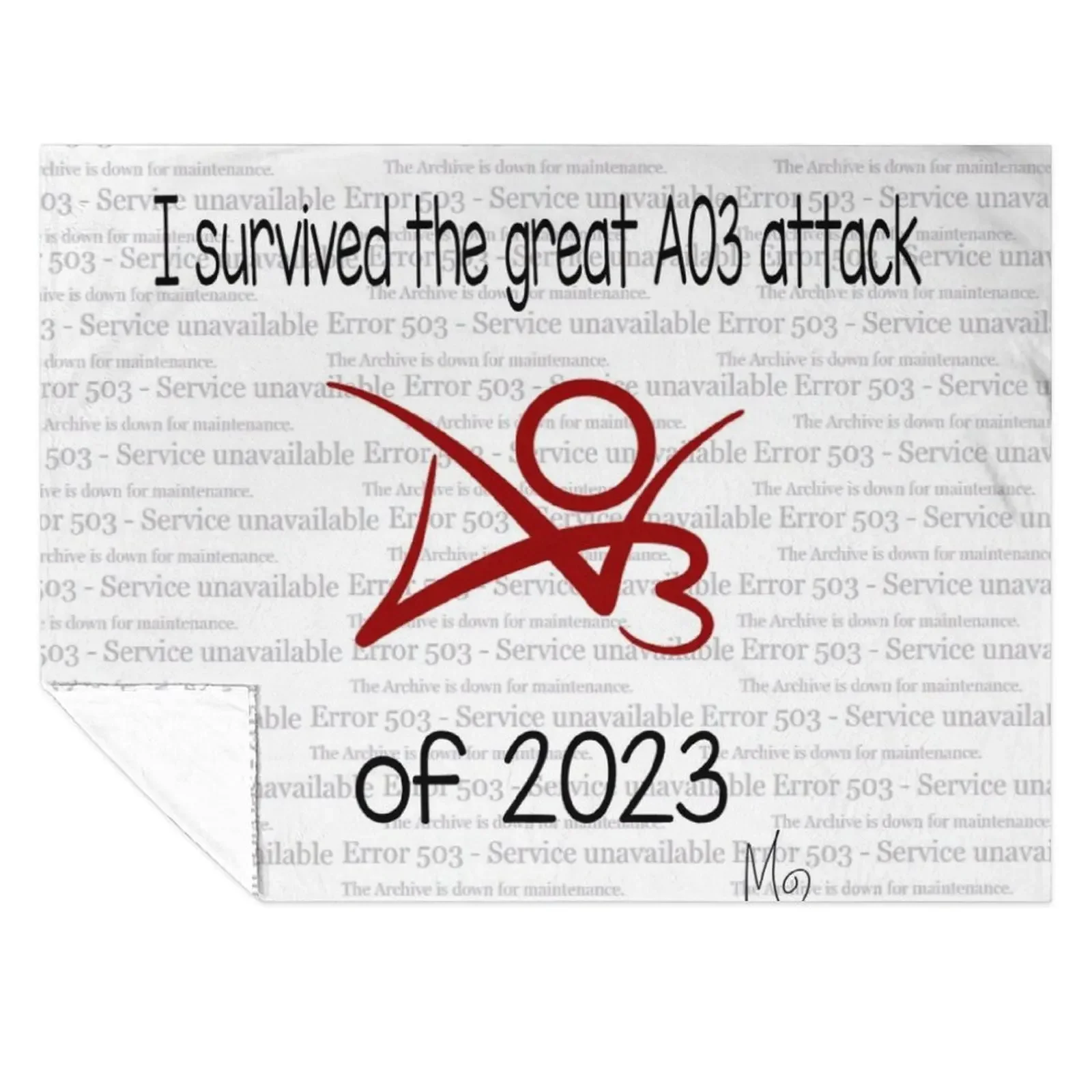 

I survived the great AO3 attack of 2023 Throw Blanket for babies Summer warm winter Blankets For Sofas Blankets