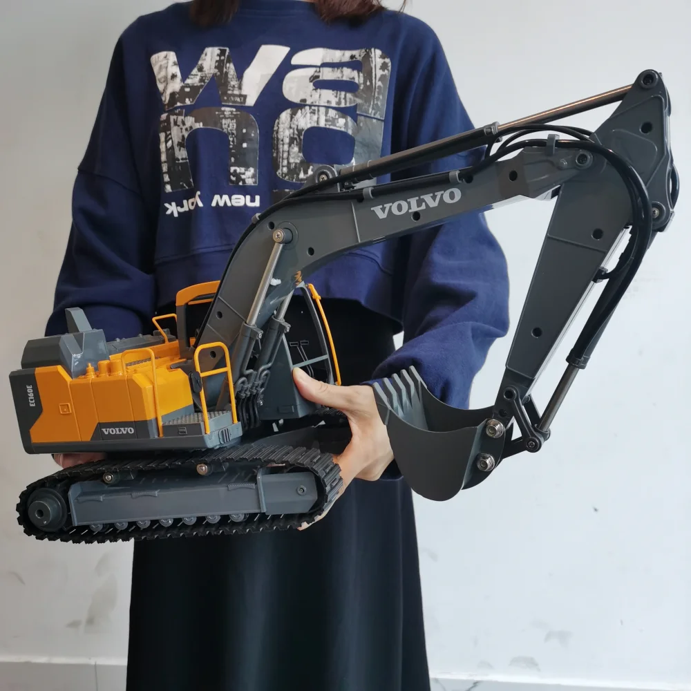 Double E E598 Large Rc Excavator 1/16 3in1 Alloy Truck E590 Remote Control Engineering Vehicle Toy Model For Boys Kids Gift