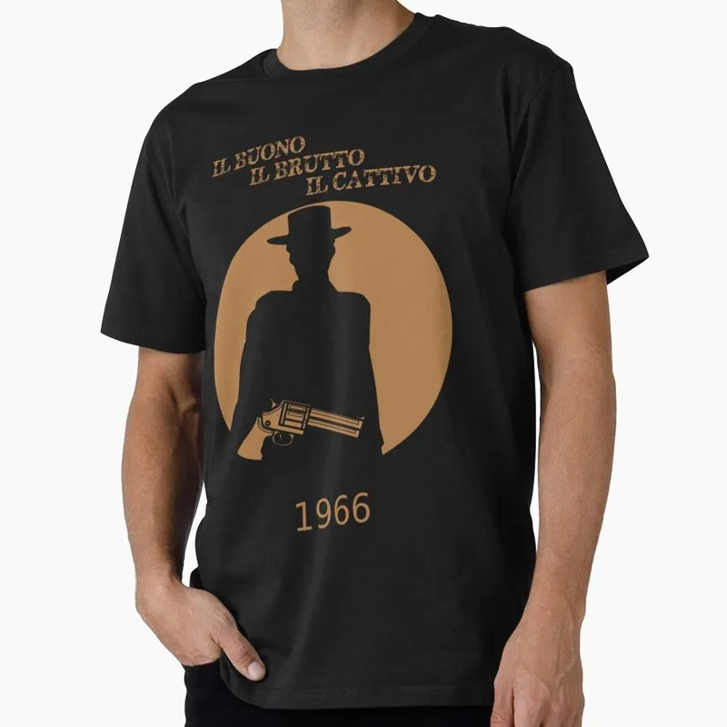 The Good The Bad And The Ugly 1966 Graphic T-shirt Clint Eastwood Spaghetti Western Vintage Cowboy Bounty Hunter Print Gift Tee