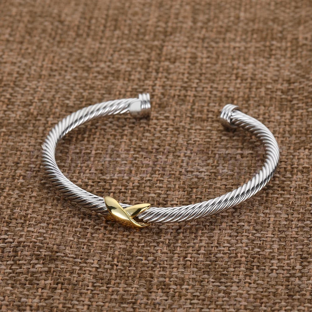 

Новый роскошный браслет DY 2025 с цирконами для женщин, винтажный золотой браслет-бэнгл с жемчугом, сердцем, звездой и луной, открывающийся, ювелирное украшение