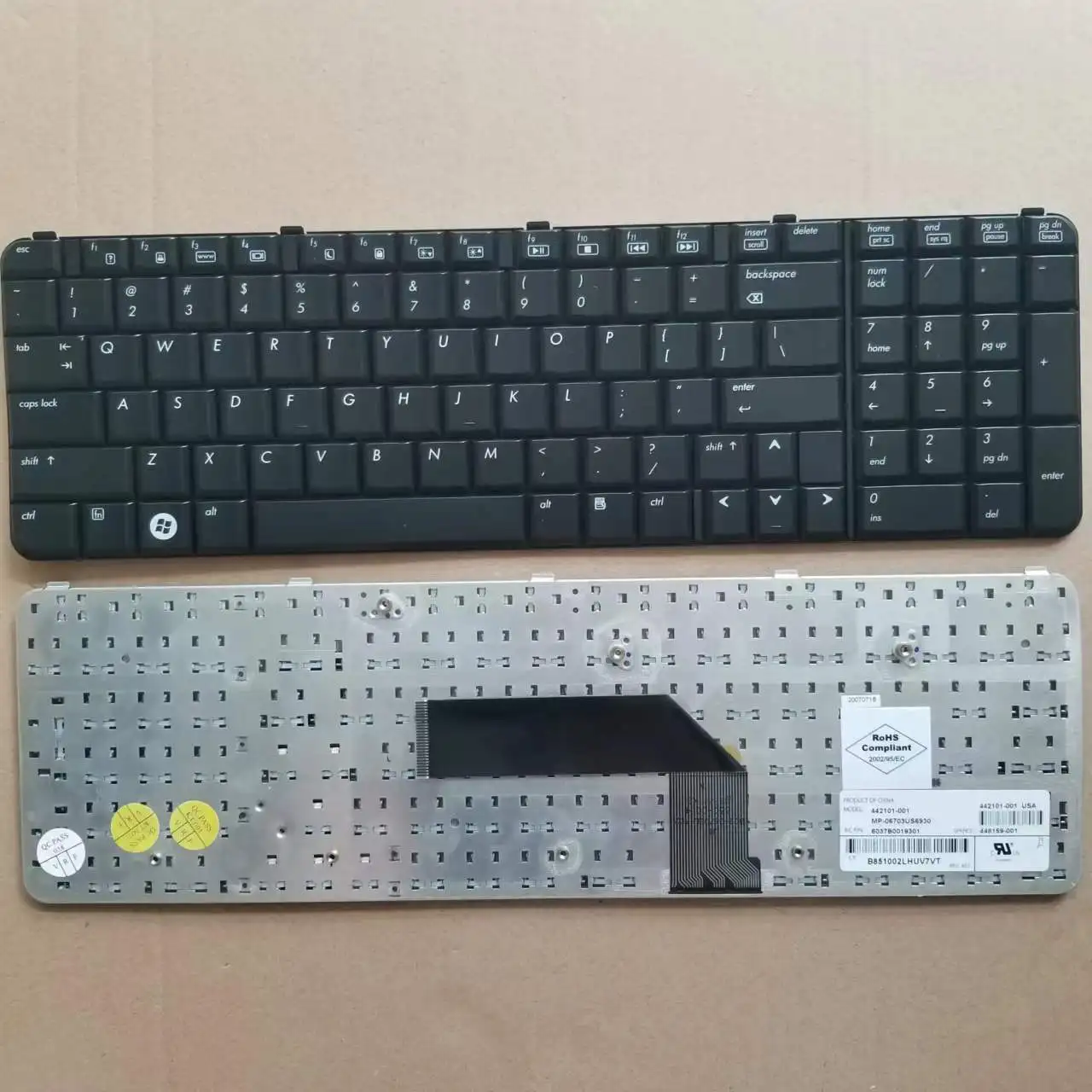 New English Keyboard For HP HDX9000 HDX 9000 HDX9200 HDX9300 US Laptop Keyboard Black 442101-001