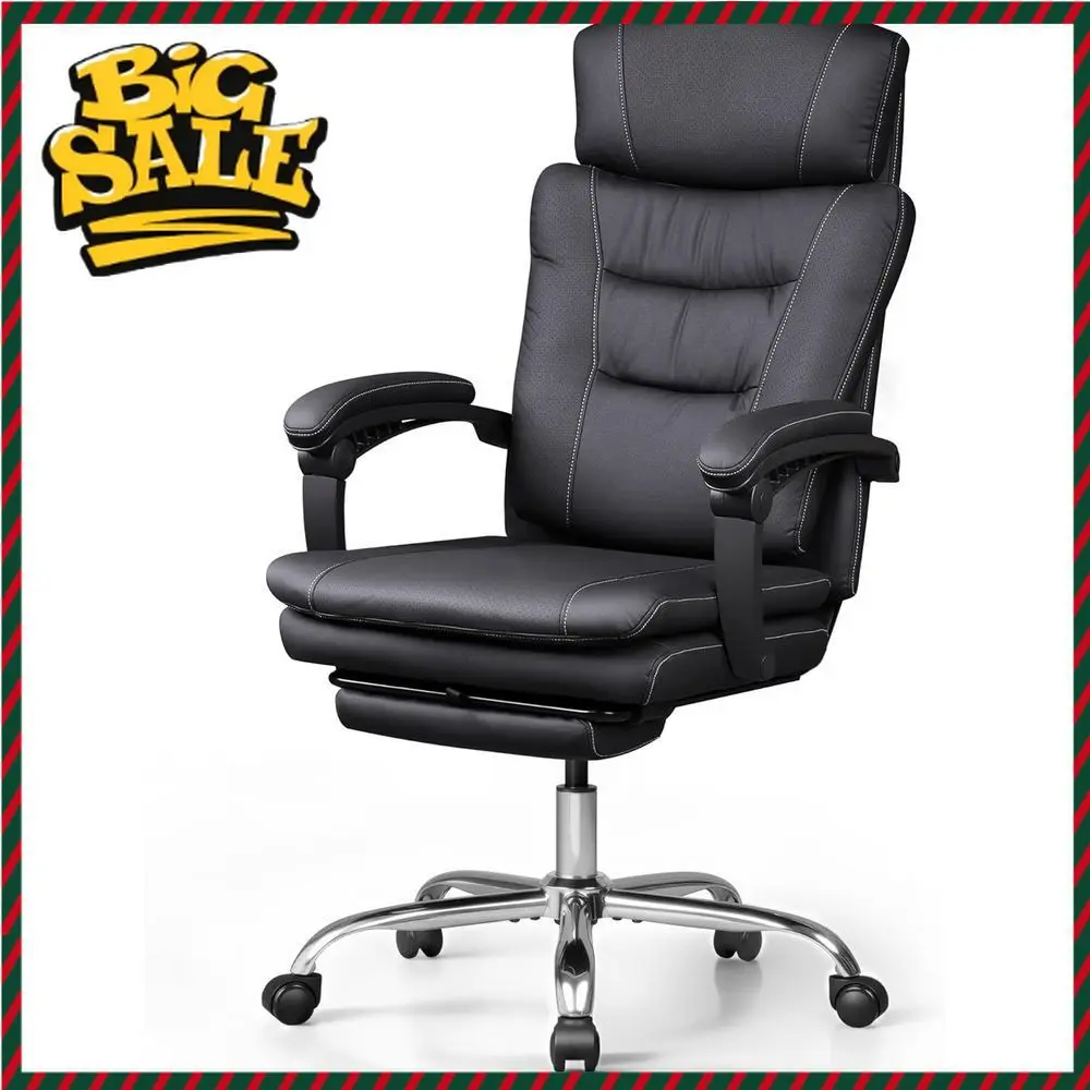 

BestsellerBestsellerErgonomic High-Back Desk Chair with Footrest, Comfortable for Big and Tall, Lumbar Support, Reclining Featur