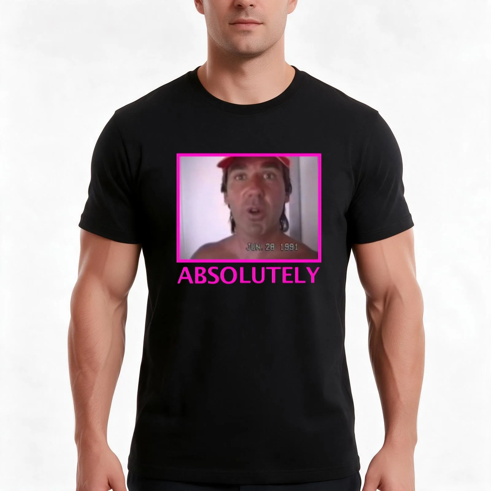 ABSOLUTELY T-Shirt, Summer Casual Cotton Tee, Oversized Streetwear Tops, Vintage Graphic Print, Loose Fit Short Sleeve