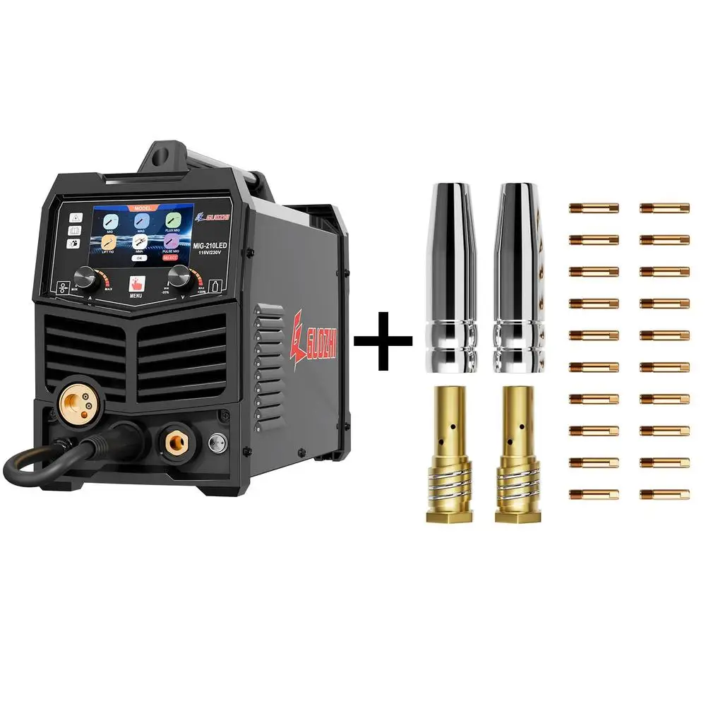 8-in-1 Welder MMA TIG Spot Aluminum Pulse Gas MIG Welding Machine Kit LED Display Easy Operate