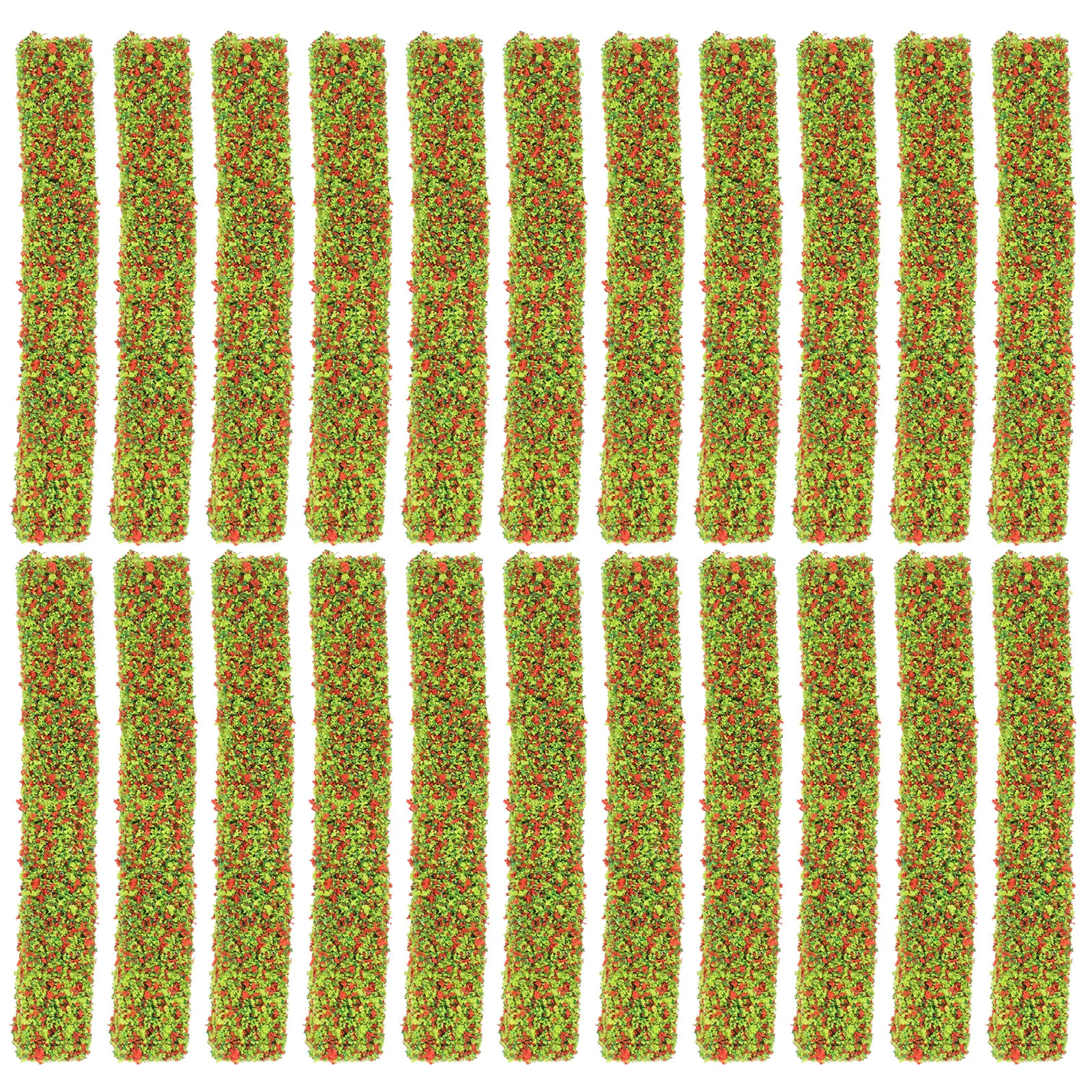 20Pcs Miniature Artificial Flower Cluster Clear Outline Fake Plant Shrub for Gaming Scenery Flower Sand Table Decor