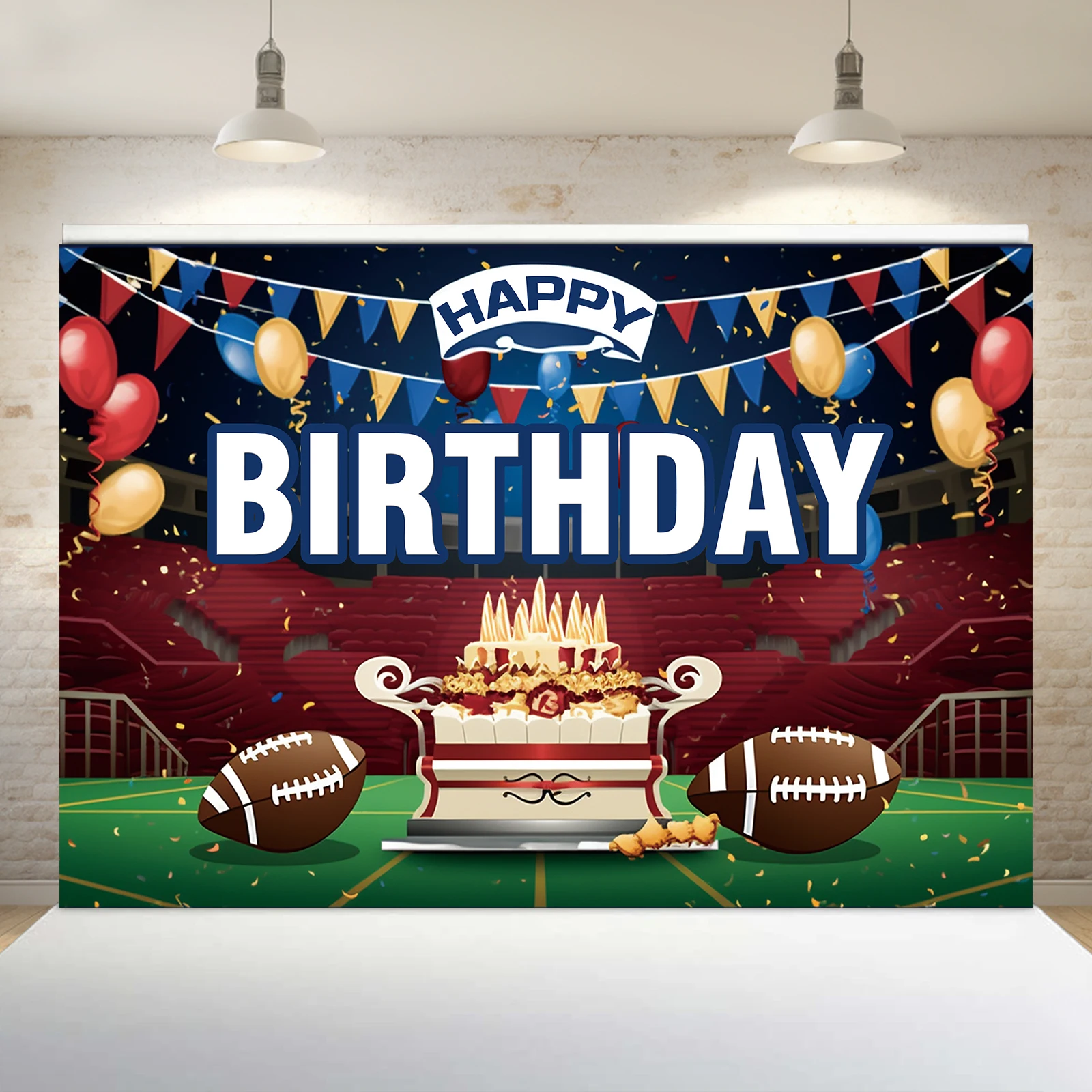 1PCS 100x150cm Happy Birthday(27) Theme Backdrop,Photography Background,Used To Gifts,Activities Or Other Party Decoration