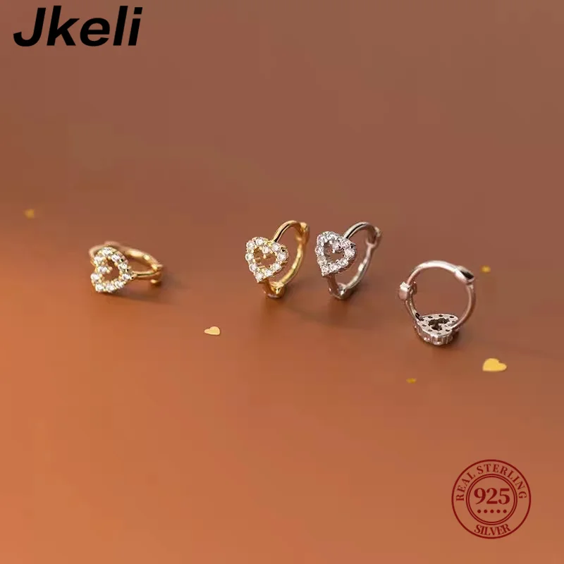 Jkeli New 925 Sterling Silver Earrings for Women fashion Jewelry love heart earrings Couple gifts Trendsetter recommendation