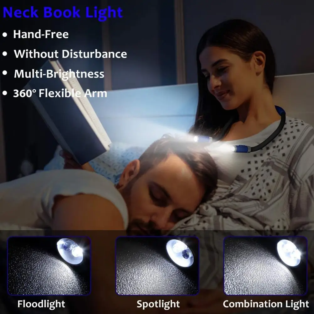 Flexible Neck Light Rechargeable Hanging Neck Reading Light Hands-free Flexible Lightweight for Comfortable Wear 3 for Repairing