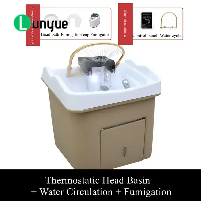 Mobile Shampoo Basin with Water Tank Detachable Hair Washing Sink for Beauty Portable Barber Station Easy to Move