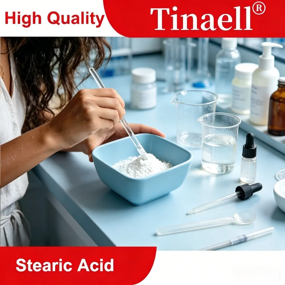 

Hot Supply Stearic Acid Cosmetic Ingredient Cosmetics Raw Material Skincare Moisturizing