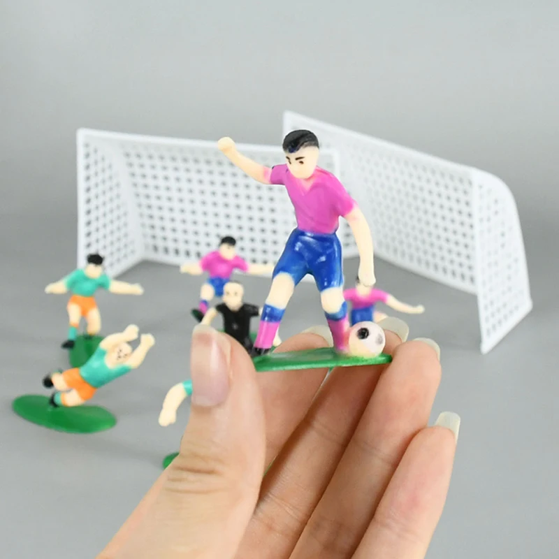 Fußball Geburtstag Kuchen Topper Fußballplatz Spieler Puppe Cupcake Topper Für Kinder Geburtstag Sport Party Kuchen Dekor DIY Backen Werkzeug – Detail 6