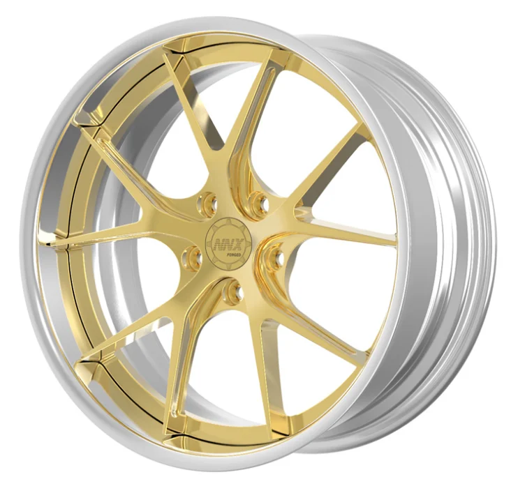 Performance WheelsCustomized 2 Piece 6061 T6 Polished Gold 19 20 21 22 23 24 New Design Inch Aluminum Alloy Forged Wheel RimsFor