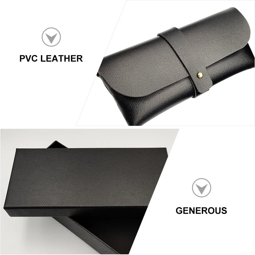 

1 set 1 Set Eyeglasses Case Simple Glasses Storage Box Portable Organizer For Sunglasses Portable Sunglasses Case Black