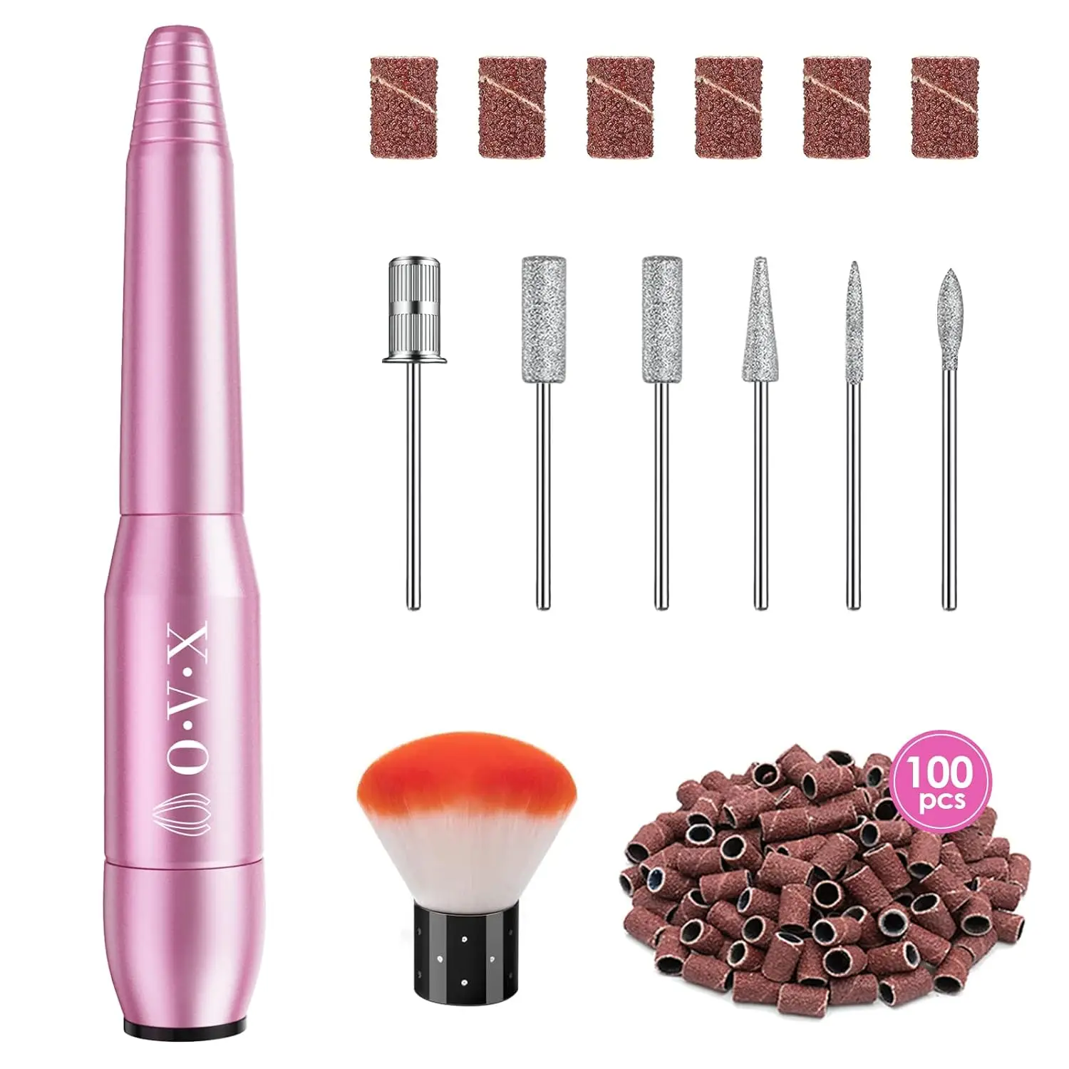 

Portable Electric Nail Drill File Machine with Acrylic Nail Kit Set Professional 20000rpm Manicure Pedicure with Sanding Bands