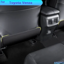 Car Seat Anti Kick Mat For Toyota Venza 2021 2022 2023 2024 Car Seat Backs Protector Pad Microfiber Leather Protection Cover