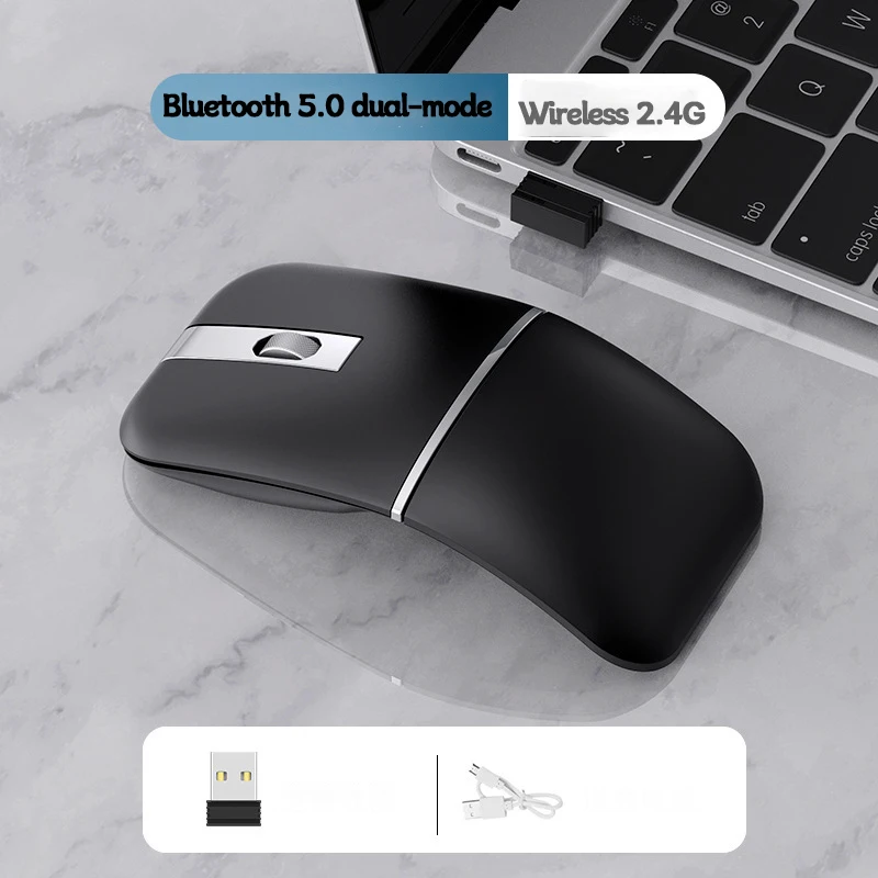 Imagem -06 - Mouse sem Fio Edição Atualizada Toque de Arco Dobrável Ratos Mudos Ultrafinos para Laptop Uso de Escritório Surfacebook 2024