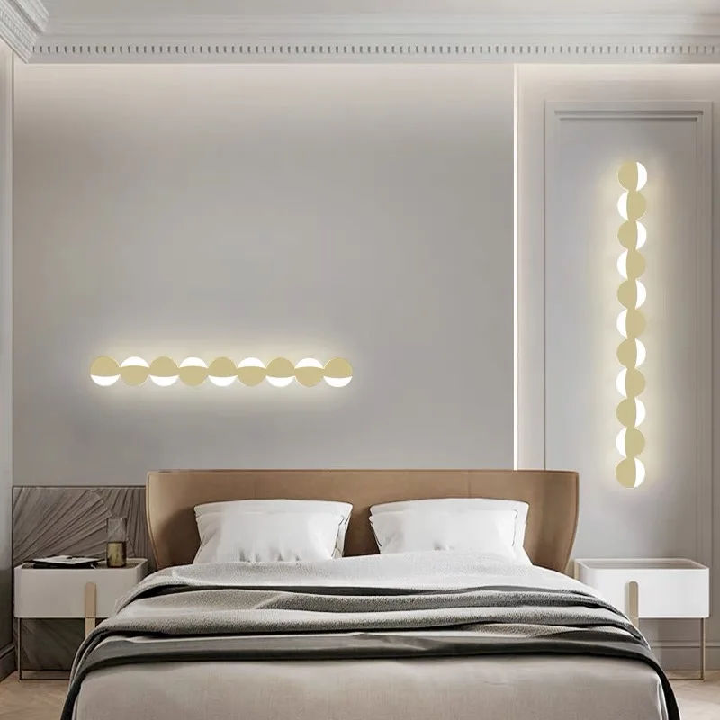 Long Strip Wall Lamps Modern Minimalist Spherical New Led Bedroom Bedside Lamp Living Room Sofa Light Simple Loft Decor Lamp