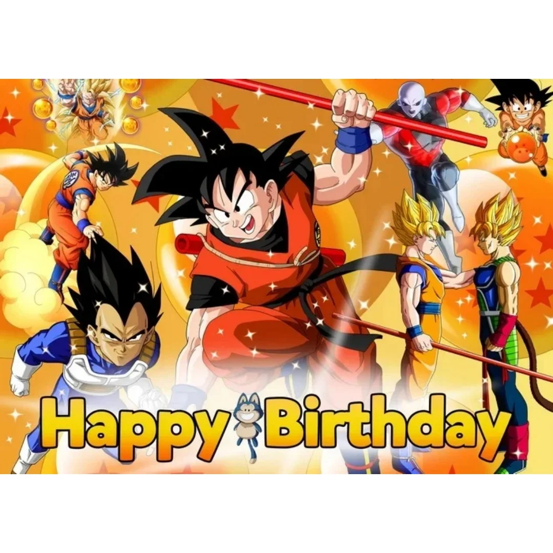 Cartoon Anime Dragon Ball Thema Geburtstag Party Hintergrund Tuch Kinder Party Dekoration Lieferungen Hintergrund Vorhang Hintergrund