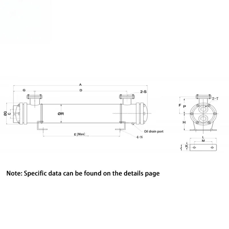 Boat Engine Heat Exchanger Hydraulic Sea Water Oil Cooler