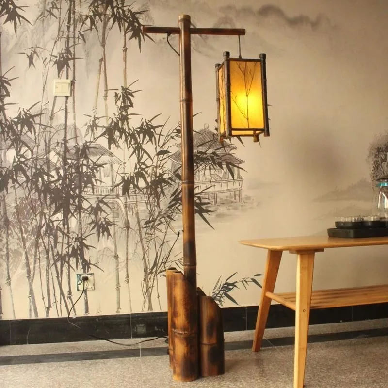 Bamboo retro floor lamp fishing lamp table lamp night lamp zen tea room living room study