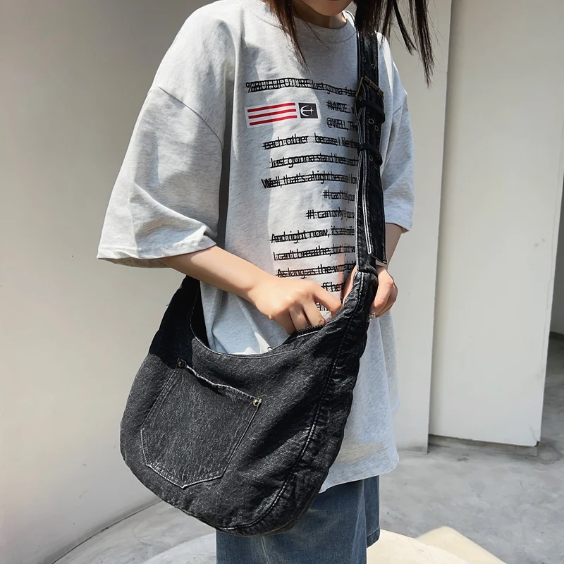 Women Bag New Trend Classic Denim Cloth Pack High Quality Female Shoulder Messenger Casual Gilrs Hobos Crossbody Bags for Woman