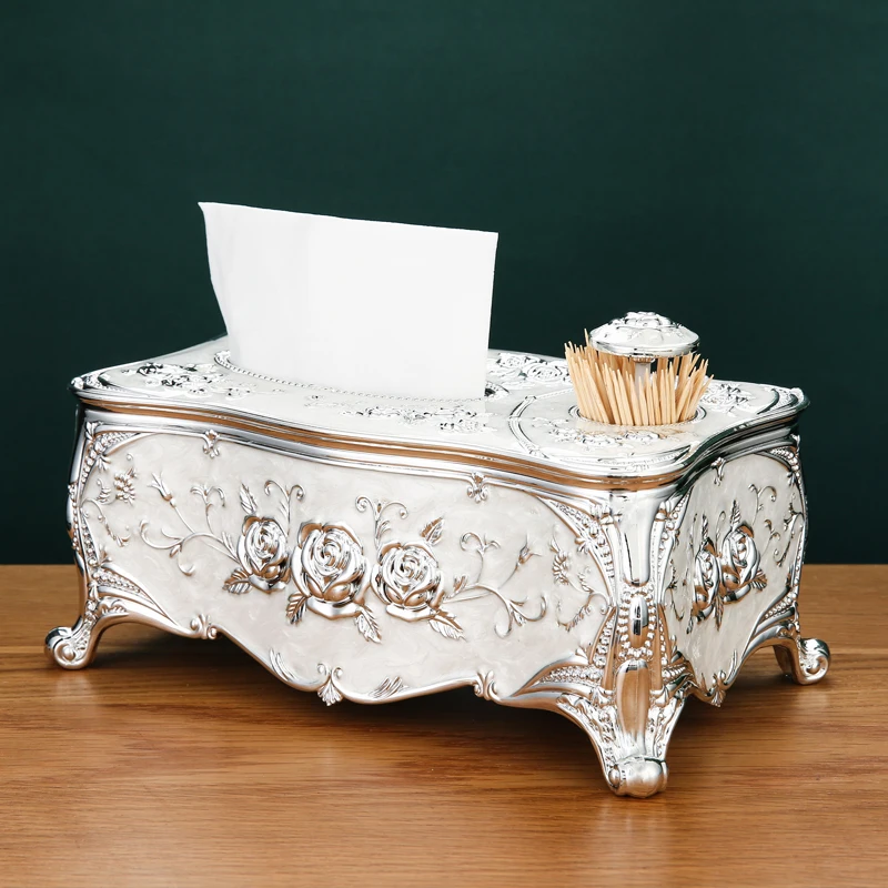 Luxury Acrylic Tissue Box Napkin Holder Home Living Room Decor Bedroom Desktop Tissue Container Storage Box Toothpick Holder