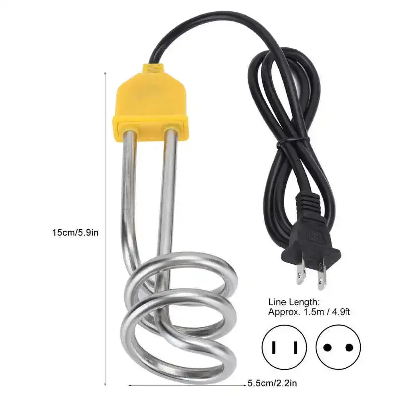 1500 واط سخان مياه كهربي صغير غلاية مياه غاطسة الحمام تسخين المياه حمام سباحة عنصر سخان مياه لحظية