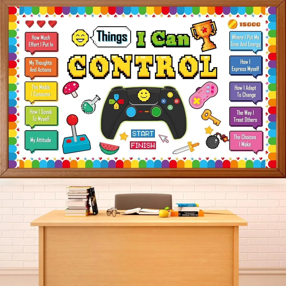 things i can control bulletin board set video game classroom bulletin board decorations mental health growth mindset cutouts for