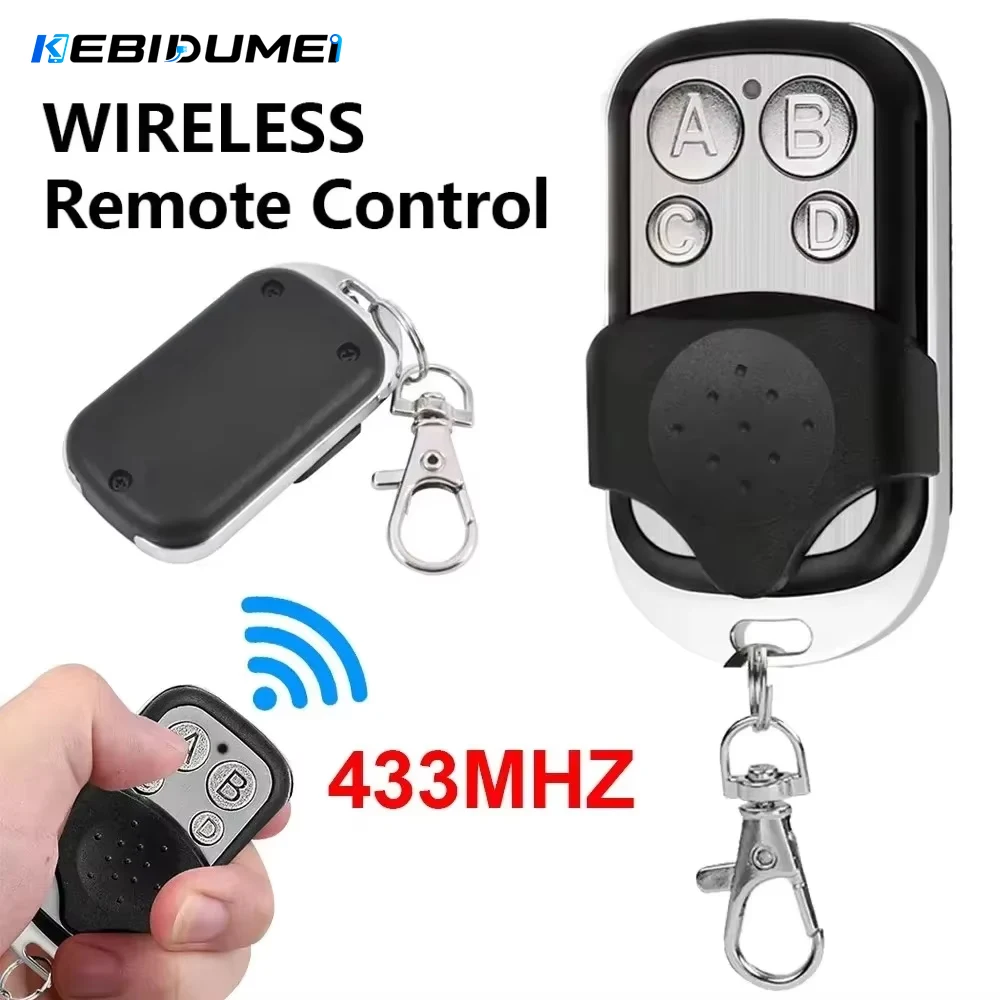 KEBIDUMEI Universal 4 Buttons Garage Door Opener Remote Control 433MHZ Clone Fixed Learning Rolling Code Duplicator Garage