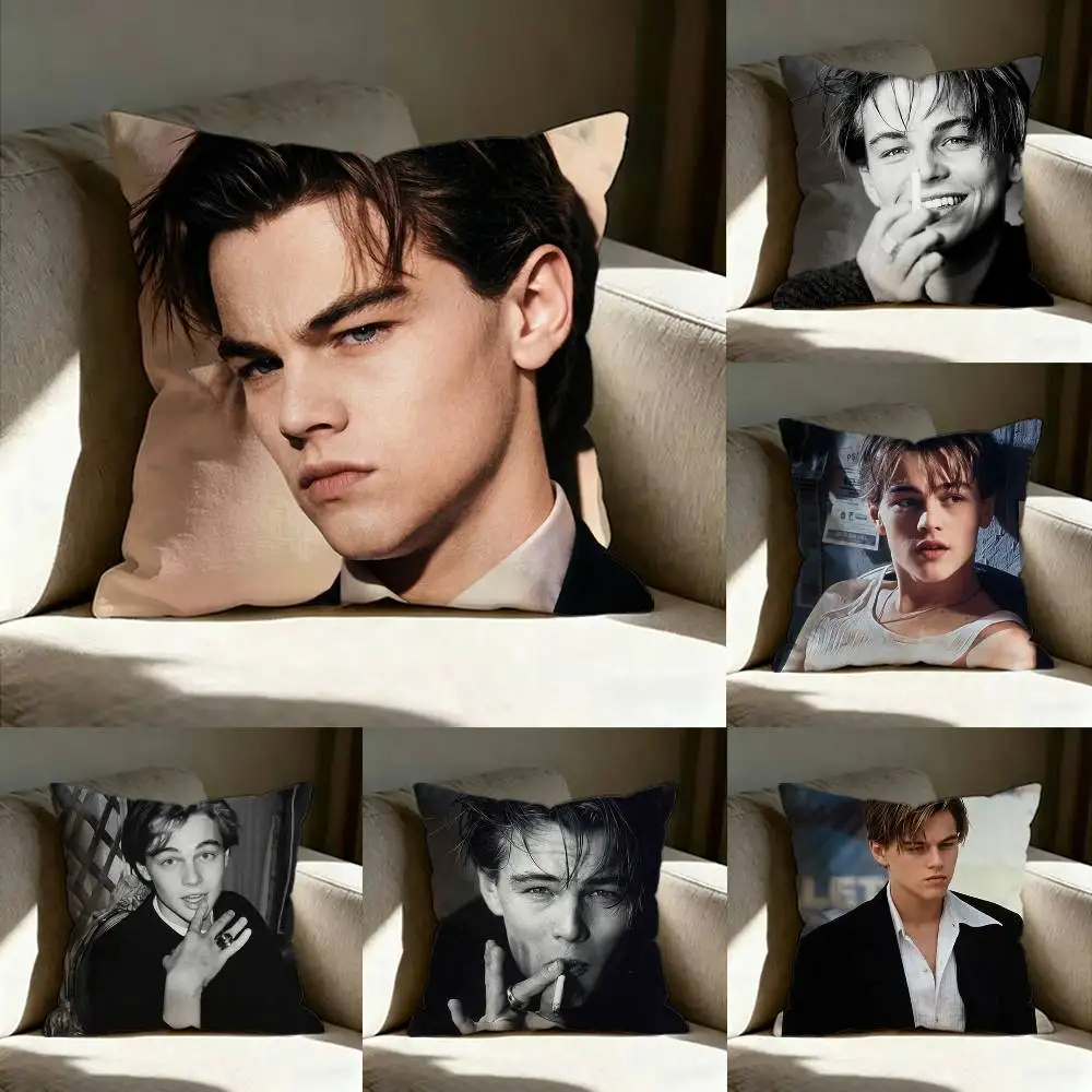 L-Leonardo Dicaprio Young Various Sizes Square Pillow Case For Car Home Bedchamber Decor