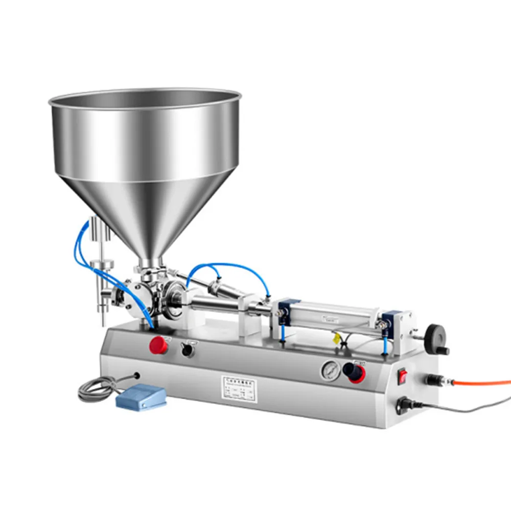 40L Hopper Cream Paste Filling Machine With Stainless Steel Piston For Toothpaste Beverage Pneumatic Driven Chemical Application