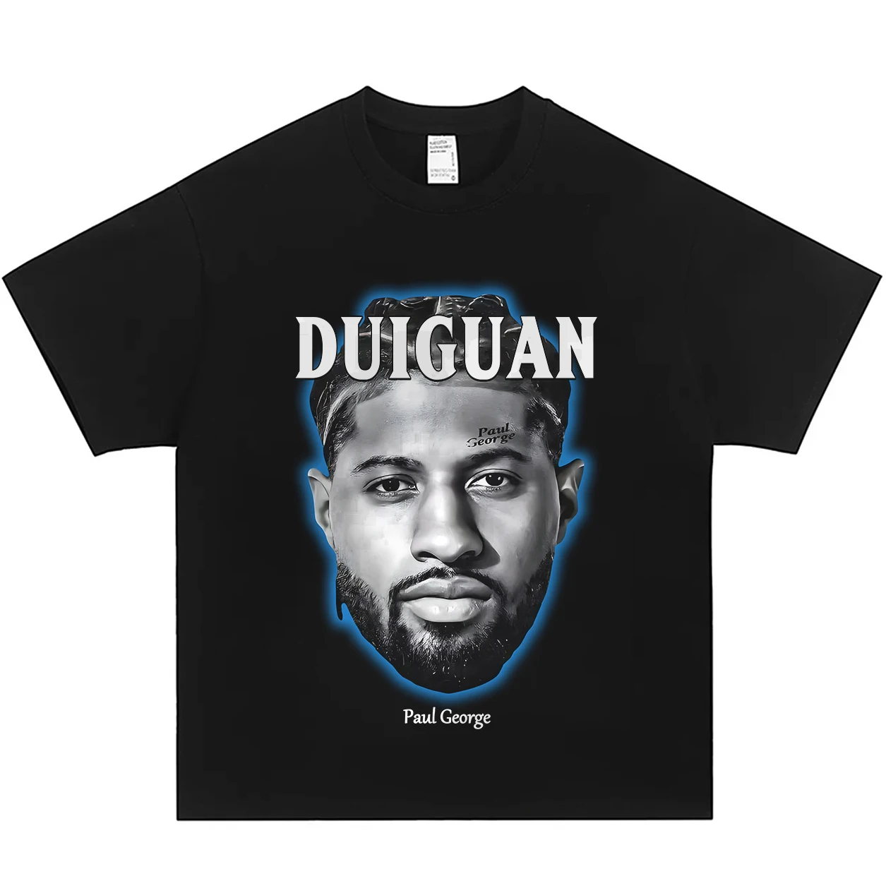 

Американская мужская футболка с короткими рукавами и прямым инъекционным принтом, модный свободный летний спортивный топ из чистого хлопка из тяжелого веса