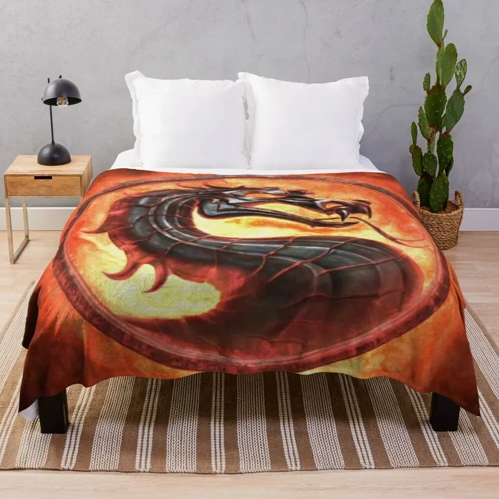 Mortal kombat sega Throw Blanket Thermals For Travel Bed Fashionable Furry For Decorative Sofa Blankets