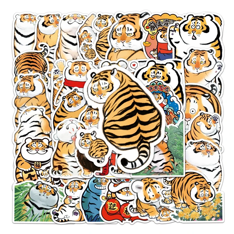 50pcs Tiger Stickers paster Cartoon characters anime movie funny decals scrapbooking diy waterproof decorations