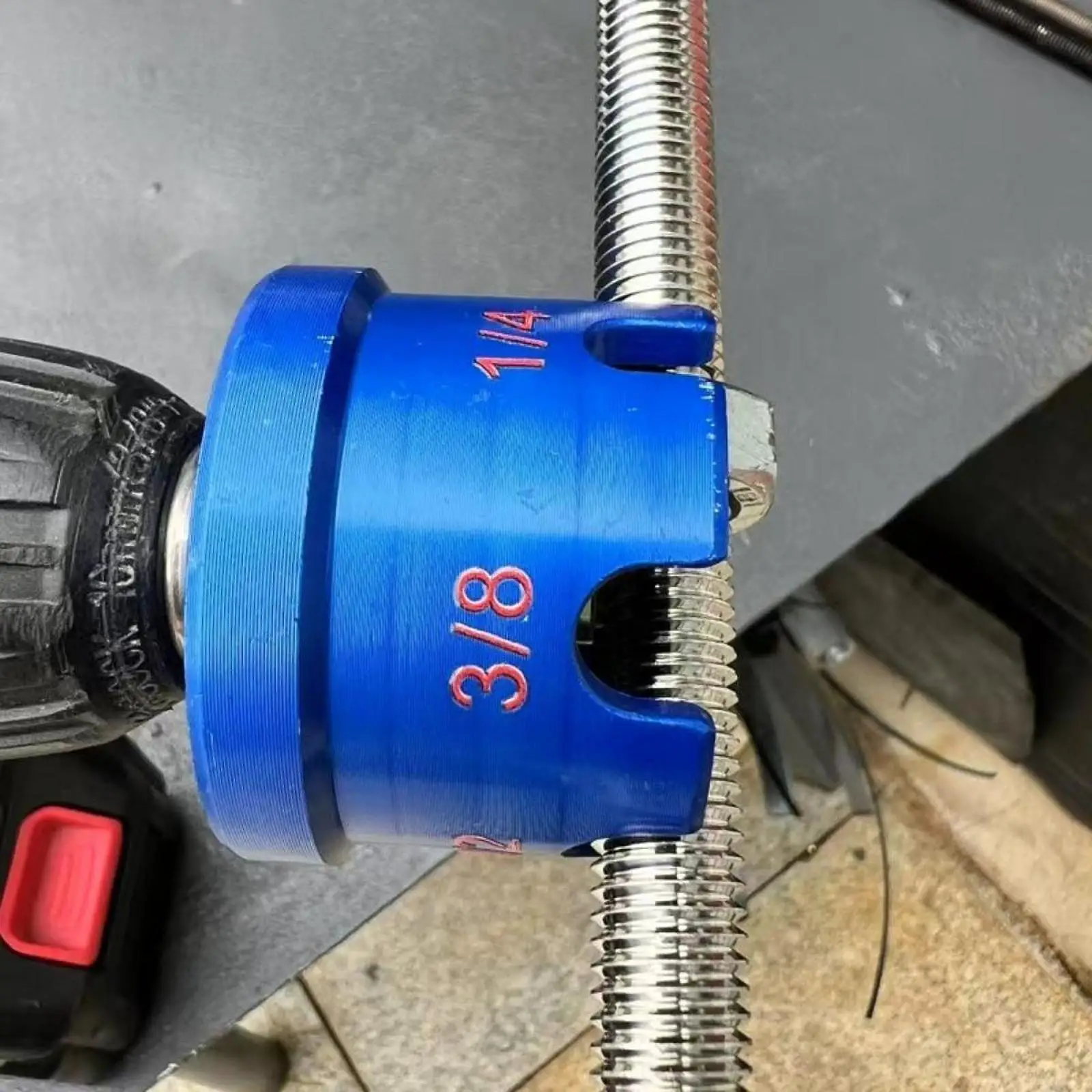 

Nut Zipper Drill Attachment Hex Shank Nut Driver for 1/4", 3/8", and 1/2" Threaded Rods for Mechanical Work