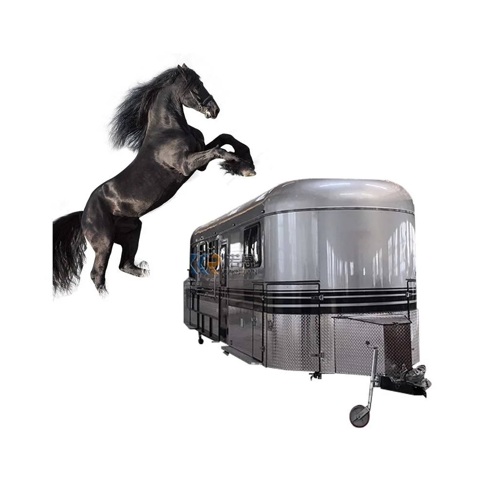 High Quality 3 Horse Trailer Window Curved Hot Sale Australia Horse Trailer Rubber Bumper Roof Vent