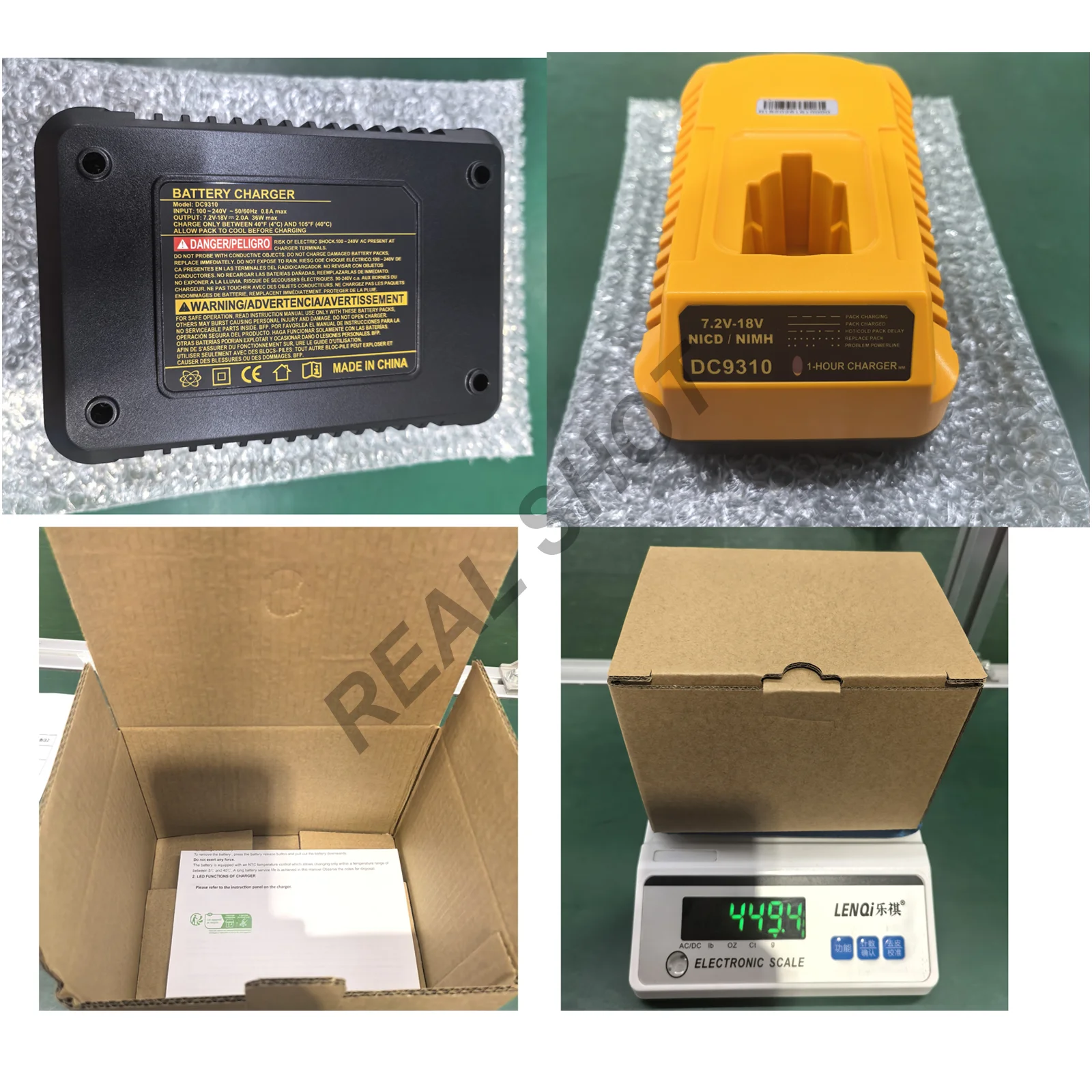 Ładowarka DC9310 do akumulatorów Dewalt 7.2V-18V NiCd i NiMh, zamiennik ładowarek DC9071 DC9096 DW9057 DE9039 DE9095 DE9096 — zdjęcie produktu 6