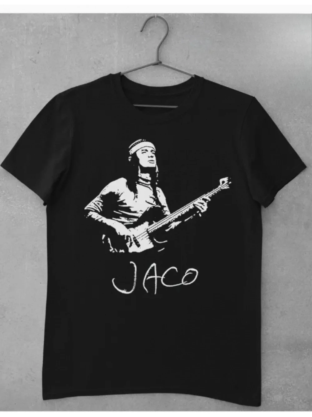 Men's Jaco Pastorius Jazz Bass T-shirt, Loose Fit, All Seasons Couple Streetwear Crew Neck T-shirt vintage t shirt