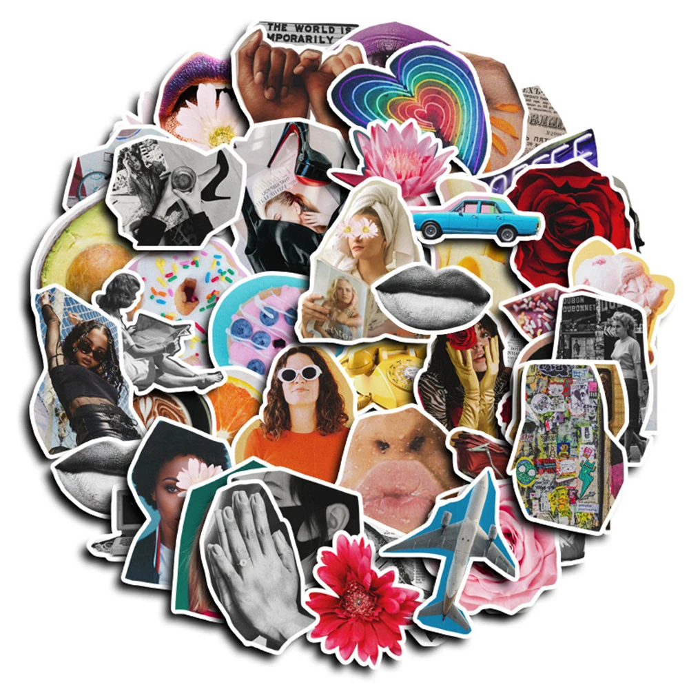 10/30/50pcs INS Style American Retro Acidic Stickers Cool Girls Graffiti Decals DIY Luggage Phone Notebook Car Sticker Wholesale 2