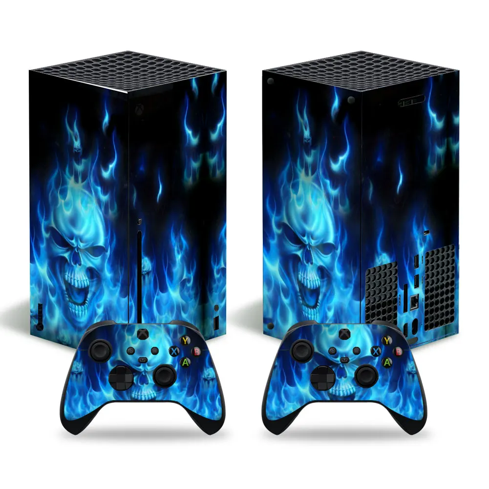 

Cool Skull Game Skin Sticker Decal Cover for Xbox Series X Console and 2 Controllers Xbox Series X Skin Sticker Vinyl