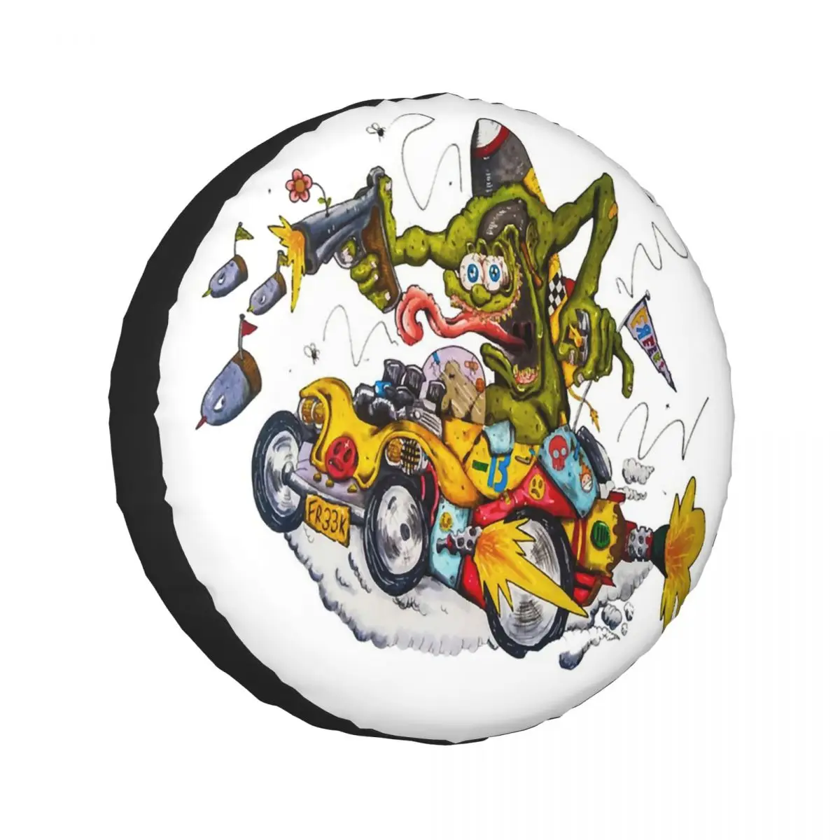 

Чехол для запасного колеса Artist Ed Roth Painter Love You Rat Fink для Jeep SUV RV 4WD Pajero 4x4, защитные чехлы для колес 14 дюймов, 15 дюймов, 16 дюймов, 17 дюймов