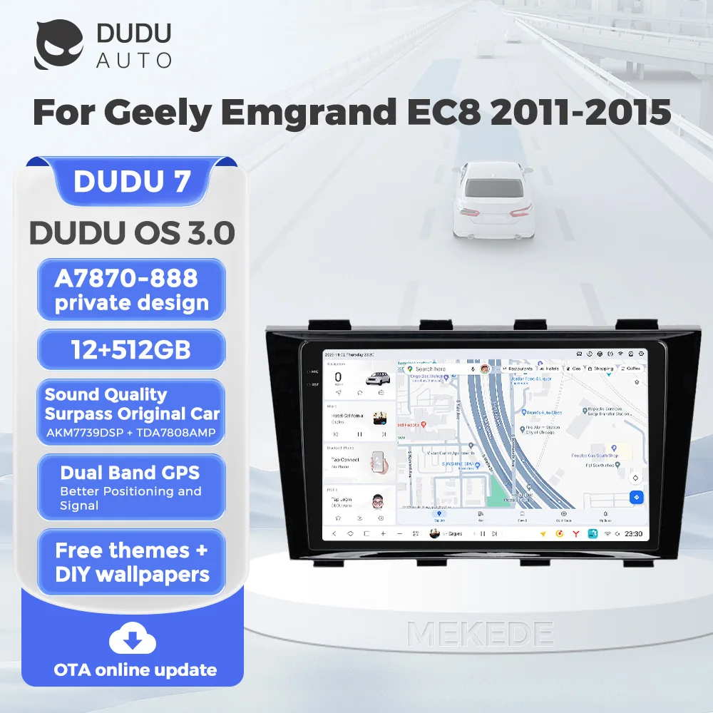 DUDU7 A7870 2Din GPS DSP Android Stereo Video Player Car Radio For Geely Emgrand EC8 2011-2015