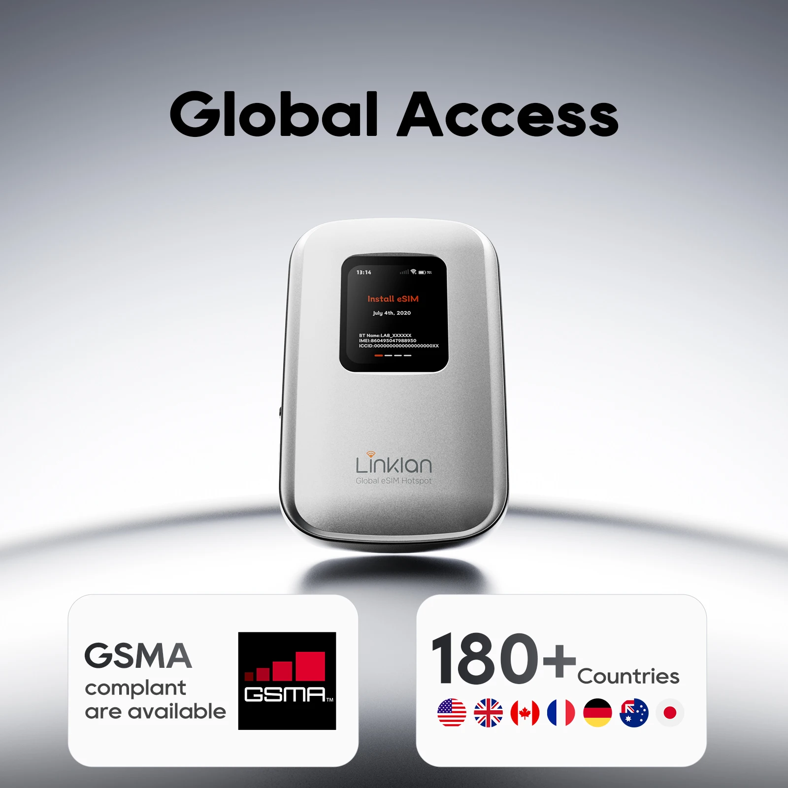 

Linklan 4G Global esim pocket Router Wireless Wifi Modem Mini Outdoor Hotspot Pocket Cat6 Mifi Sim Card Slot 5000mah