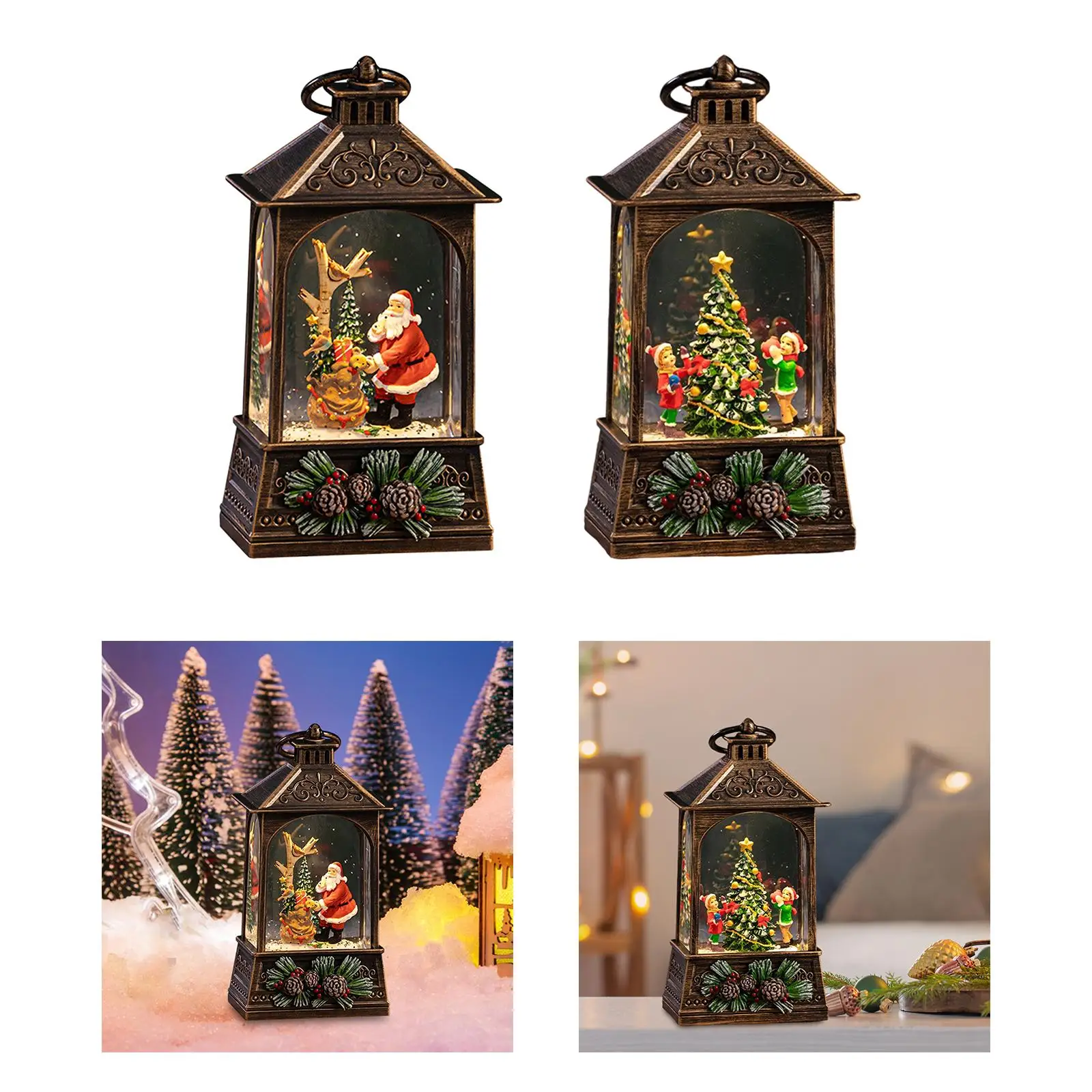 

Настольный светильник-снежный шар «Рождественский фейерверк» из смолы, декоративная фигурка для дома, зимняя вечеринка, центральное украшение стола