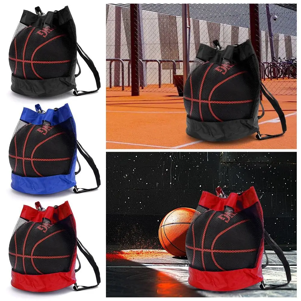 Sports Portable Equipment Oxford Basketball Cover Mesh Bag Black Portable Ball Storage Backpack Basketball Backpack Basketball