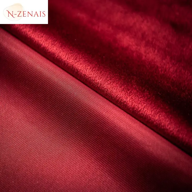 Retro Red Velvet Curtains for Living Room Blackout Bedroom Window Custom Luxury European Valance Tulle Wedding Stage Background