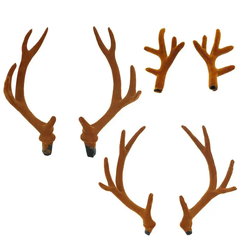 Simulation Plastic Deer Antlers Decor Cosplay Deer Antlers Artificial Deer Horn Headband DIY Accessory Halloween Props Ornament