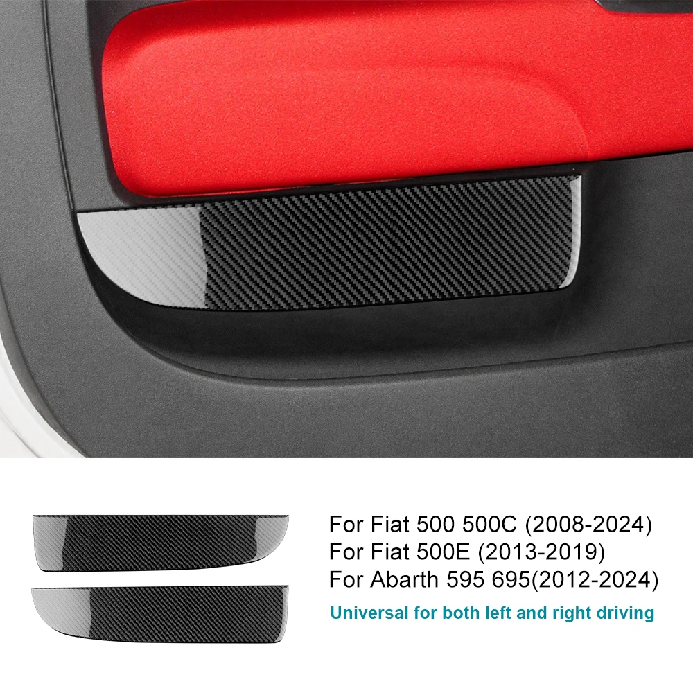

Для Abarth 595 695 (2012-2024)/Fiat 500 500C (2008-2024)/Fiat 500E (2015-2019) наклейка из мягкого углеродного волокна LHD RHD Декор двери автомобиля