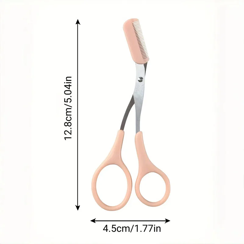 Juego de tijeras y peines para recortar cejas de acero inoxidable, herramienta de aseo de precisión para hombres y mujeres, accesorios de depilación de maquillaje